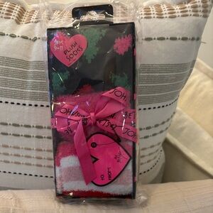 NWT. Betsey Johnson
Plush Socks - Size 9-11
Brand new with tags and never worn.